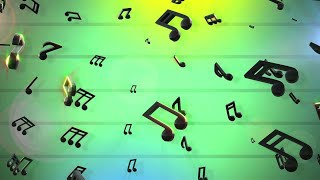 Music Notes Background loop  Green Screen Motion Graphics Animated Background Copyright Free [upl. by Acemaj]