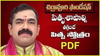 పితృ శాపాల్ని తగ్గించే పితృ దేవతా స్తోత్రం pitru stotram PDF Chirravuri FoundationJayam problems [upl. by Charita744]