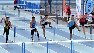 60 m haies junior homme  Championnats de France Cadets Juniors en salle [upl. by Retlaw]