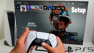 PlayStation 5 Initial Setup Startup Dashboard and Gameplay [upl. by Lauder]