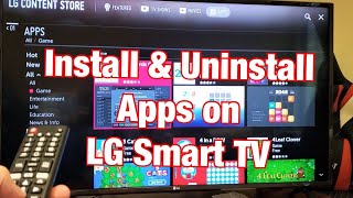 LG Smart TV How to Install amp Uninstall Apps [upl. by Stoeber]