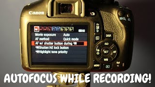 How to AutoFocus on Canon Rebel T6 while Recording [upl. by Hannasus]