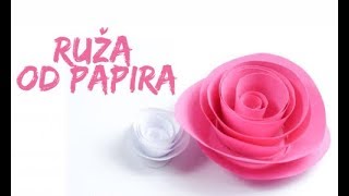 Kako napraviti ruzu od papira How to make paper rose [upl. by Narrad]