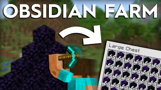 Minecraft Easy Obsidian Farming Method  120 [upl. by Doersten]