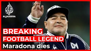 Breaking Football legend Maradona has died [upl. by Eldon]