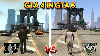 GTA 5 VS GTA 4  LIBERTY CITY MAP LOCATIONS [upl. by Owens]