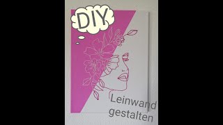 DIY Leinwand  Bestickte Leinwand  embroidered canvas [upl. by Hamid338]