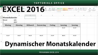 Dynamischen Monatskalender erstellen  Download Excel [upl. by Greenland424]