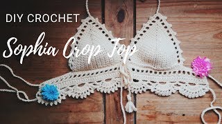 Crochet Crop Top Tutorial Sophia Crop Top [upl. by Virgilio]