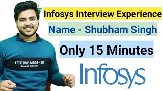 Infosys System Engineer Role Interview Questions  Shubham Singh  Tips to Crack Interview [upl. by Iteerp]