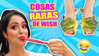 Probando COSAS RARAS BARATAS de Wish PLAY con SandraCiresArt [upl. by Enyehc]