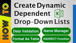 How To  Create Dependent Dropdown Lists in Excel [upl. by Ardisi]