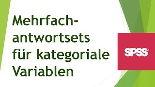 Mehrfachantworten für kategoriale Variablen in SPSS definieren Mehrfachantwortsets [upl. by Acissehc]