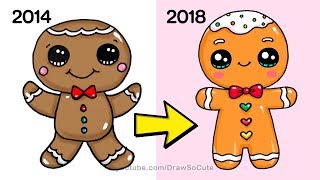 How to Draw a Gingerbread Man Easy  NEW [upl. by Direj]