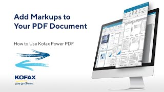 How to Add Markups to a PDF Document in Kofax Power PDF [upl. by Oek]