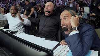 UFC 261 Commentator Booth Reactions [upl. by Trust]