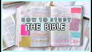 How I Study My Bible Beginner Tips For Bible Study [upl. by Hooke]